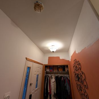 Repipe Specialists - Seattle - Entry way holes patched and textured...ready to paint - Plumbing Near Me Repipe Specialists - Seattle - Entry way holes patched and textured...ready to paint - Plumbing Near Me