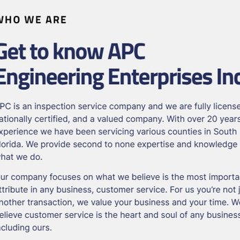 APC Engineering Enterprises - Get to know us!! - Home Inspectors Near Me - Hialeah, Florida APC Engineering Enterprises - Get to know us!! - Home Inspectors Near Me - Hialeah, Florida