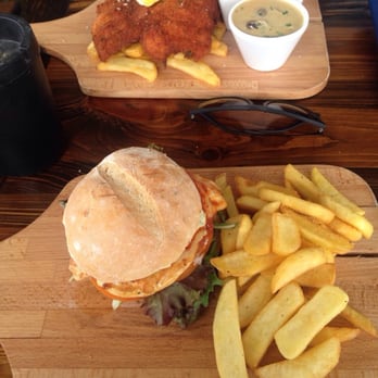 Dough and Bean - A burger and schnitzel! Would definitely recommend both - Pizza Near Me - Sans Souci, NSW Dough and Bean - A burger and schnitzel! Would definitely recommend both - Pizza Near Me - Sans Souci, NSW