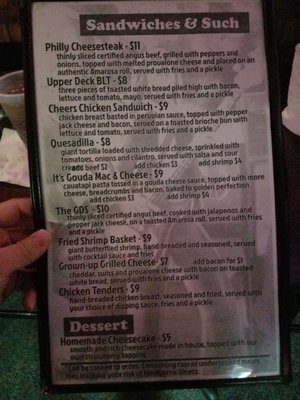 Menu photo 5 Cheers Park Avenue Orange Park, FL