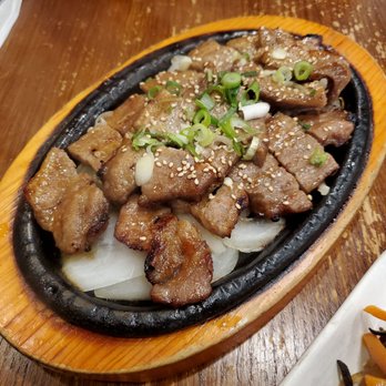 Makkal Chon - Spicy Pork, one of the available meats available when ordering the Wraps Combo - Korean Near Me - Toronto, Ontario
