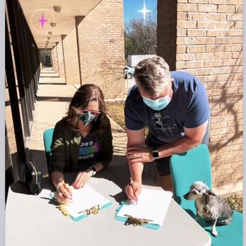 Nielsen Law - Executing our trust with our pup Noodle as "witness" - Estate Planning Law Near Me - Austin, Texas Nielsen Law - Executing our trust with our pup Noodle as "witness" - Estate Planning Law Near Me - Austin, Texas