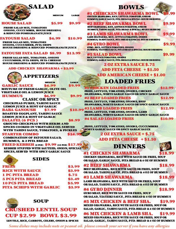 Food from Pita Pan Mediterranean Grill