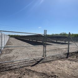 PSG Fencing - 7'ft finish galvanized chain link includes 1' 3 strand barbed wire.