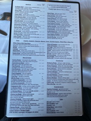 Menu photo 2 La Parma Williston Park, NY Menu photo 2 La Parma Williston Park, NY