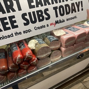 Jersey Mike's Subs - Meat sitting uncovered on top of the other packaged meat - Fast Food Near Me - Corona, California