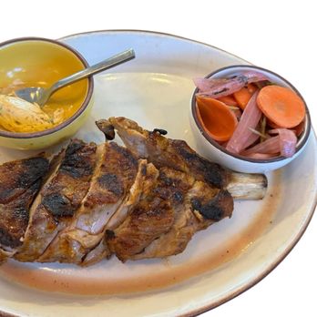 Vaquera - Achiote glazed double pork chop with Vaquera butter. - Cocktail Bars Near Me - San Juan Capistrano, California Vaquera - Achiote glazed double pork chop with Vaquera butter. - Cocktail Bars Near Me - San Juan Capistrano, California