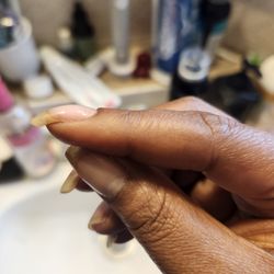 Ambiance Nail Spa - Fingernail splitting on the side and really tinder.