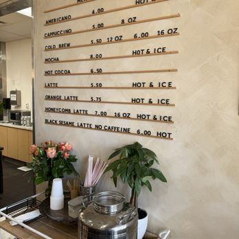 Doughweime - Nice water station, and drink menu nicely displayed - Bakeries Near Me - Union City, California Doughweime - Nice water station, and drink menu nicely displayed - Bakeries Near Me - Union City, California