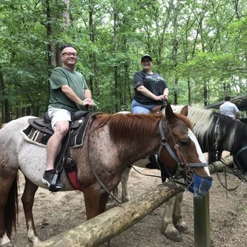 Arkansas Riding Stables - Me and hubby, and Cactus and Pete - Horseback Riding Near Me - Bismarck, Arkansas