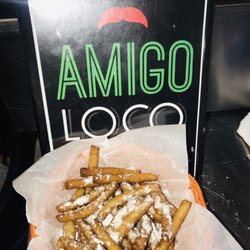 Amigo Locos - Hello amigos, how's you day going? Come and try our new dessert , funnel fried cake is here!!
#amigolocomarshall #funnelfriedcake
