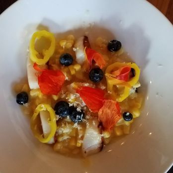 The Dabney - Scallops with sweet corn and blueberries - New American Near Me - Washington, DC, District of Columbia The Dabney - Scallops with sweet corn and blueberries - New American Near Me - Washington, DC, District of Columbia
