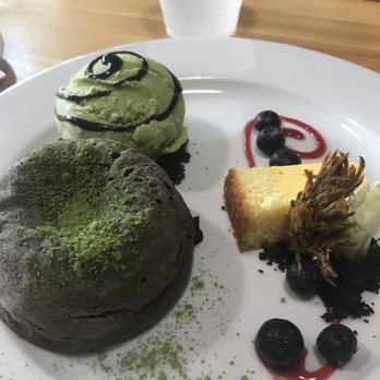 Beyond The Bowl - Green tea lava cake with green tea ice cream - Poke Near Me - Seattle, Washington