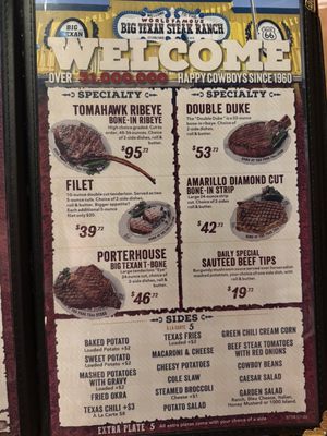 Menu photo 5 The Big Texan Steak Ranch Amarillo, TX Menu photo 5 The Big Texan Steak Ranch Amarillo, TX