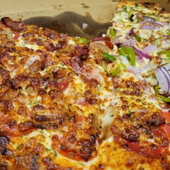 Pizza On Fire - Half meat lovers - Pizza Near Me - Toronto, Ontario