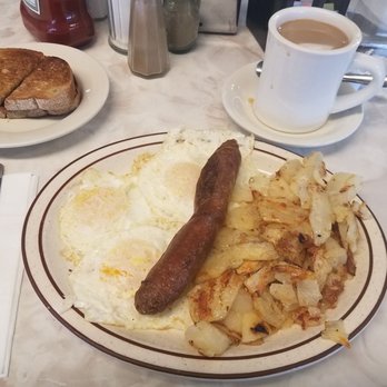Bendix Diner - Eggs, sausage, home fries, rye toast, coffee. Very good. Stick with breakfast only from the front kitchen. Back kitchen must be a disaster. - Diners Near Me - Hasbrouck Heights, New Jersey