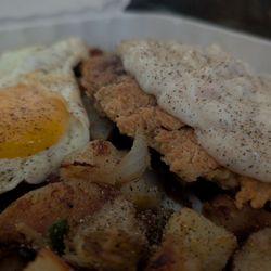 Dam Korner Cafe - Chicken fried steak breakfast