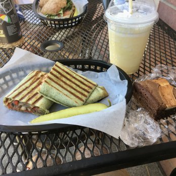 Nezuntoz Cafe - Maggie's Farm Wrap, Piña Colada Smoothie, & Brownie - Coffee & Tea Near Me - Binghamton, New York Nezuntoz Cafe - Maggie's Farm Wrap, Piña Colada Smoothie, & Brownie - Coffee & Tea Near Me - Binghamton, New York