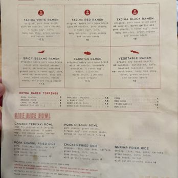 Tajima Ramen Maui - Menu 1/3 - March 2025 - VN - Ramen Near Me - Kihei, Hawaii Tajima Ramen Maui - Menu 1/3 - March 2025 - VN - Ramen Near Me - Kihei, Hawaii