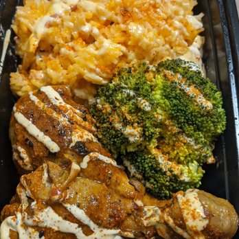 Adobar - Spicy chicken adobar with steamed broccoli and kimchi rice - Filipino Near Me - Toronto, Ontario