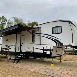 Hidden Rock RV Park - Our camper and lot we rented for 2 months.