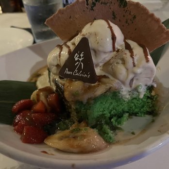 Poor Calvin's - Pandan pound cake with eggnog ice cream - Asian Fusion Near Me - Atlanta, Georgia