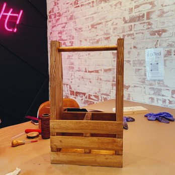 Crafted DIY Studio & Bar - wine caddy! - Paint & Sip Near Me - Peoria, Illinois Crafted DIY Studio & Bar - wine caddy! - Paint & Sip Near Me - Peoria, Illinois