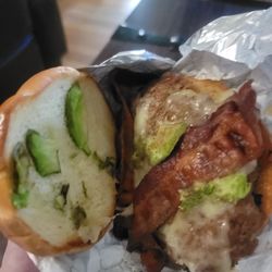 The Burger Den - Sure glad I spent extra for avocado. $63 for 3 burgers and fries and only 1 was a double!!