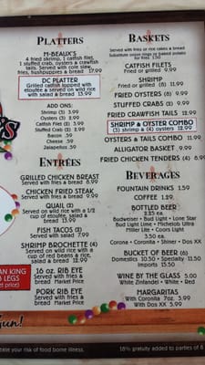 Menu photo 2 M-Beaux's Anderson, TX