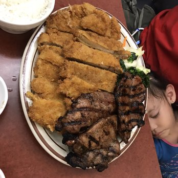 Kim Chee Restaurant 7 - Dinner Combo $20.93   Chicken Katsu x BBQ Pork  Meat Jun x Shrimp Tempura - Korean Near Me - Aiea, Hawaii