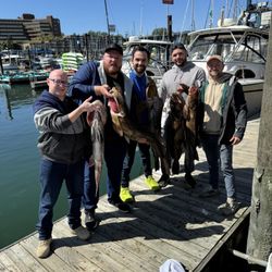 Bon Chovy Fishing Charters - Us with our lingcod. We each caught one!