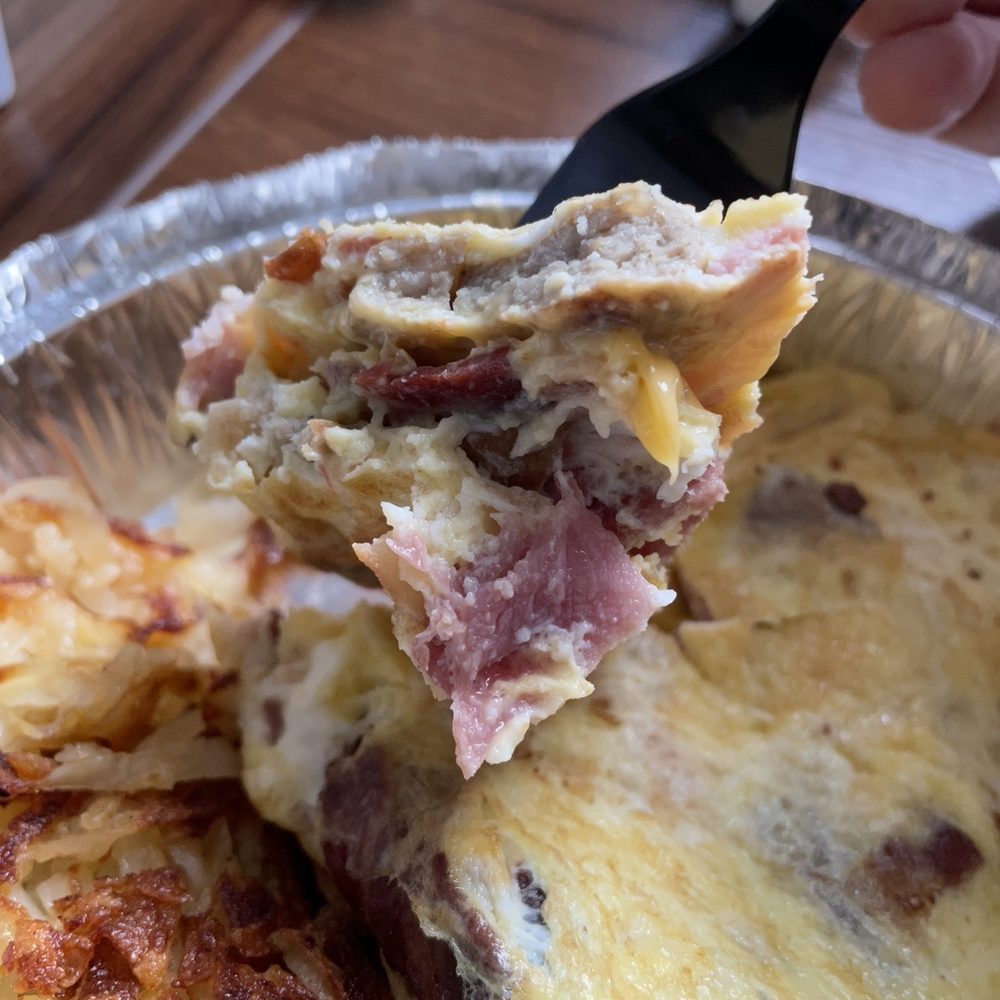Breakhouse Cafe - Meat Lover's Dream Omelette - Breakfast & Brunch Near Me - Brooklyn, New York