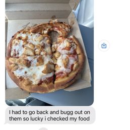 Pizza eaten by employee and put back