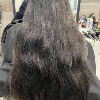 Salon ONE 9 - Before! Jeanne literally cut a good foot! - Makeup Artists Near Me - Walnut, California