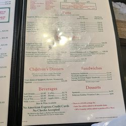 Little Tony's Italian Restaurant - Menu