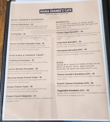 Menu photo 5 Mama Grande's Cafe Seattle, WA