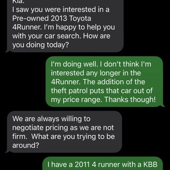 Ken Garff Kia Bell Road - Text message conversation - Auto Repair Near Me - Phoenix, Arizona Ken Garff Kia Bell Road - Text message conversation - Auto Repair Near Me - Phoenix, Arizona