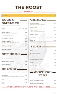 Menu photo 3 The Roost Cafe Eustace, TX