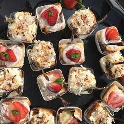 Leave Dinner To Lettie - Coconut cream and strawberry cream mini parfaits