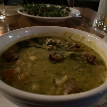 Lucca - Soup du jour. white bean, dinosaur kale, croutons. Unfortunately I was so happy to receive this dish I stirred it before I took a photo. - Italian Near Me - Portland, Oregon Lucca - Soup du jour. white bean, dinosaur kale, croutons. Unfortunately I was so happy to receive this dish I stirred it before I took a photo. - Italian Near Me - Portland, Oregon