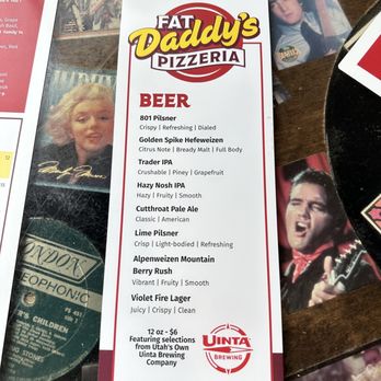 Fat Daddy’s Pizzeria - Beer menu - Pizza Near Me - Provo, Utah