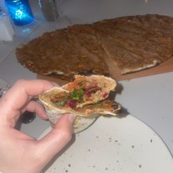 She showed us how this is rolled up and eaten. Super filling!