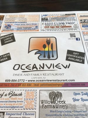 Menu photo 6 Ocean View Family Restaurant Cape May, NJ