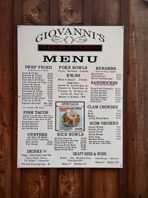 Menu photo 5 Giovanni's Take Out Express Morro Bay, CA Menu photo 5 Giovanni's Take Out Express Morro Bay, CA