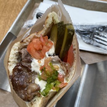 Miznon - Minute rib eye $16 for half a pita.... - Sandwiches Near Me - New York, New York Miznon - Minute rib eye $16 for half a pita.... - Sandwiches Near Me - New York, New York