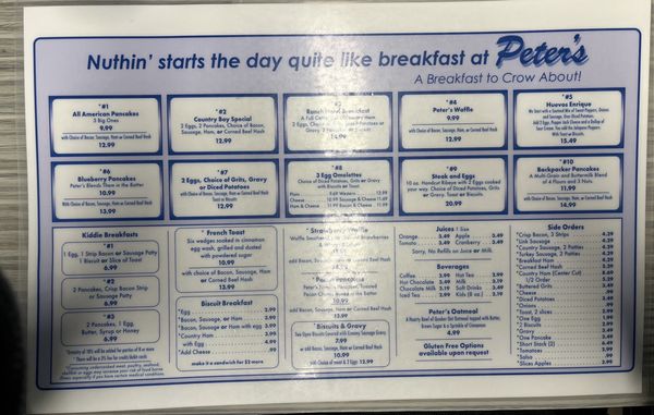 Menu photo 8 Peter's Pancakes and Waffles Cherokee, NC Menu photo 8 Peter's Pancakes and Waffles Cherokee, NC