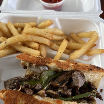 Meechy's Cheesecakes - Cheesesteak sandwich with 1/2 the normal amount of cheese and no mayo. - Pasta Shops Near Me - Palmdale, California Meechy's Cheesecakes - Cheesesteak sandwich with 1/2 the normal amount of cheese and no mayo. - Pasta Shops Near Me - Palmdale, California
