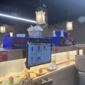 Kawa Revolving Sushi - Kitchen orders come on these cute trucks! - Conveyor Belt Sushi Near Me - Cincinnati, Ohio Kawa Revolving Sushi - Kitchen orders come on these cute trucks! - Conveyor Belt Sushi Near Me - Cincinnati, Ohio