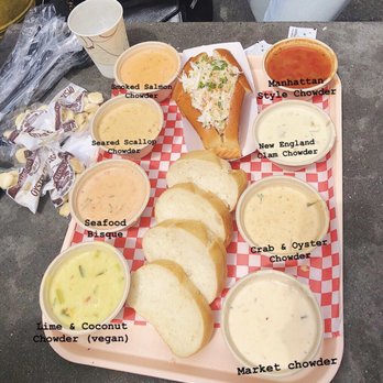 Pike Place Chowder - 8-SAMPLER EXTRAVAGANZA ($25.95) ORIGINAL DUNGENESS CRAB ROLL ($18.95) - Seafood Near Me - Seattle, Washington Pike Place Chowder - 8-SAMPLER EXTRAVAGANZA ($25.95) ORIGINAL DUNGENESS CRAB ROLL ($18.95) - Seafood Near Me - Seattle, Washington