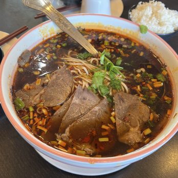 Super Juicy Dumplings - 3. Hot & Spicy Beef Noodle Soup - Dim Sum Near Me - Brea, California Super Juicy Dumplings - 3. Hot & Spicy Beef Noodle Soup - Dim Sum Near Me - Brea, California